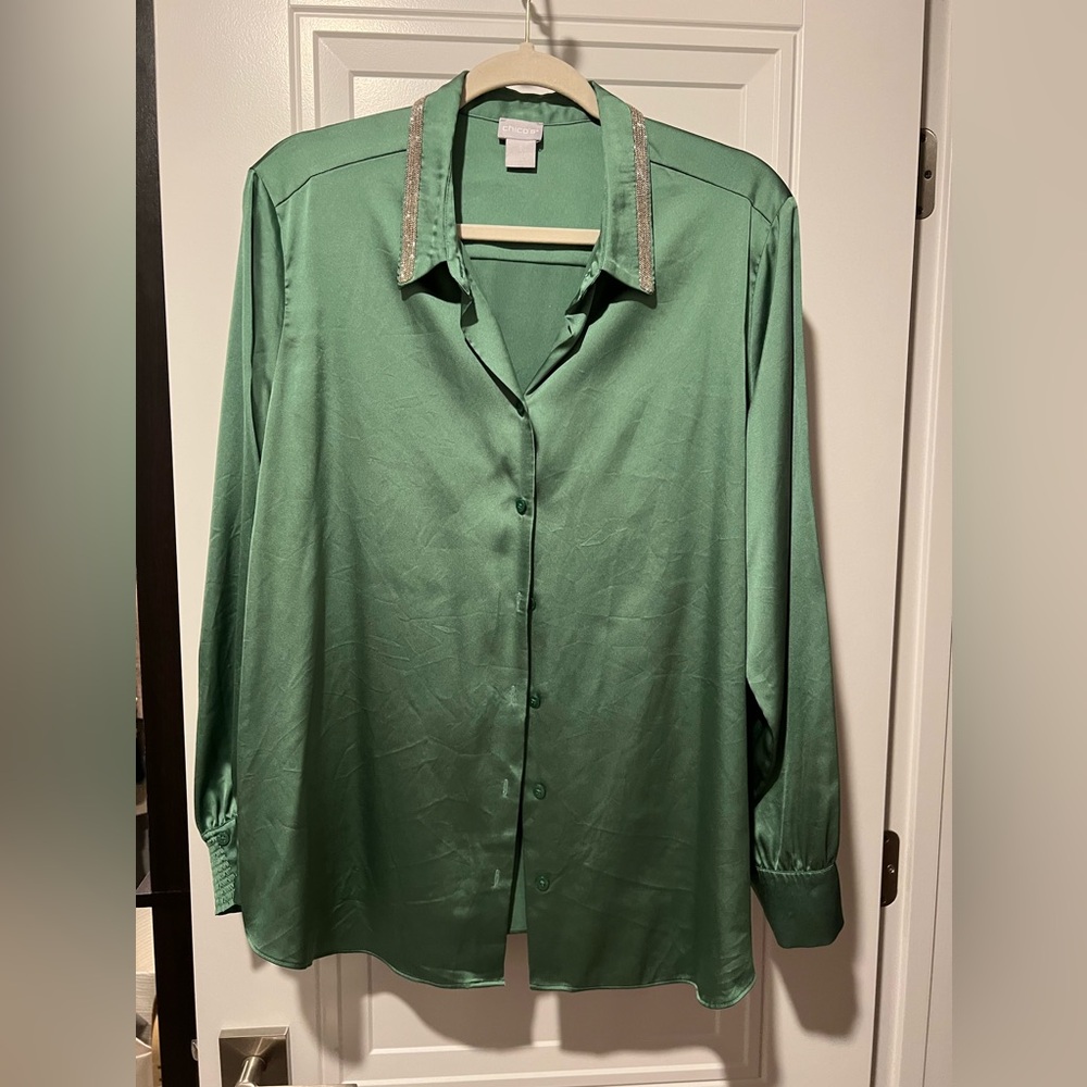 Holiday silk blouse-Chico’s size 3= large